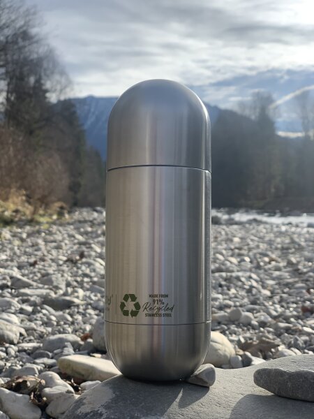 Asobu - ORB - recycelte Edelstahlflasche Silber