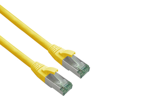 helos Patchkabel Cat 6a Superflex S/FTP Cat 7 Rohkabel gelb 0,15m AWG26/7 GHMT