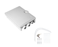 helos FTTH-Hausanschlussbox für max. 24 Fasern, 6x...