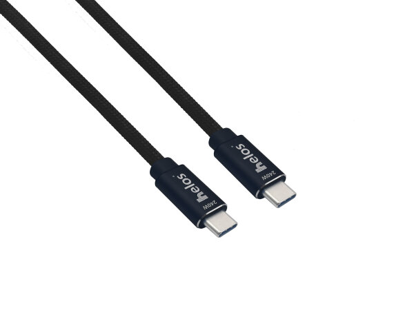 helos USB C Kabel 240W Schnellladekabel USB C auf USB C, Nylon Geflochten 2,0m