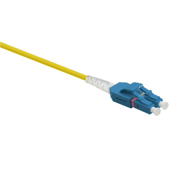 helos LWL Patchkabel OS2 Uniboot 2,0mm LC-LC 9/125µm gelb 0,5m LSZH