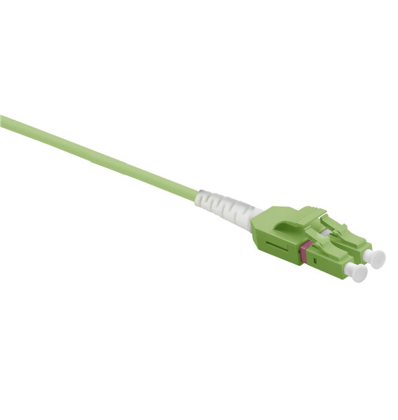helos LWL Patchkabel OM5 Uniboot 2,0mm LC-LC 50/125µm lindgrün 2m LSZH
