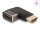 Delock HDMI Adapter Stecker zu Buchse 90° links gewinkelt 8K 60 Hz grau Metall