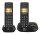 Gigaset PURE 100 AM Duo schwarz Schnurlostelefon mit AB Int.Ware