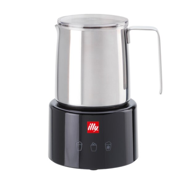 illy Milchaufschäumer Edelstahl / schwarz by Piero Lissoni