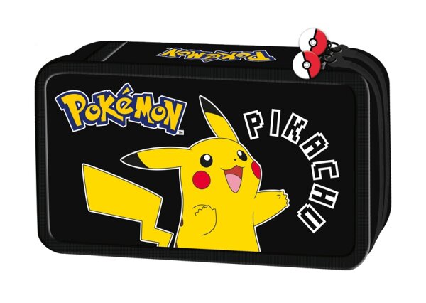 Pokémon - Mäppchen mit 2 Fächern und Inhalt - 20 cm