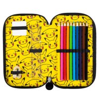 Pokémon - Mäppchen mit 2 Fächern und Inhalt - 20 cm