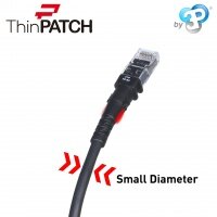 Patchsee Patchkabel ThinPatch FTP CAT 6a schwarz 9,7m