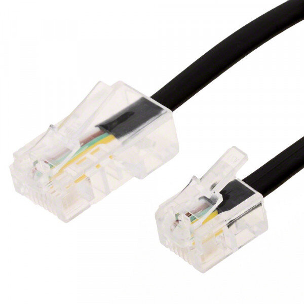 helos Anschlusskabel RJ45/RJ11 (8P4C/6P4C) 4-adrig, lose 15 m