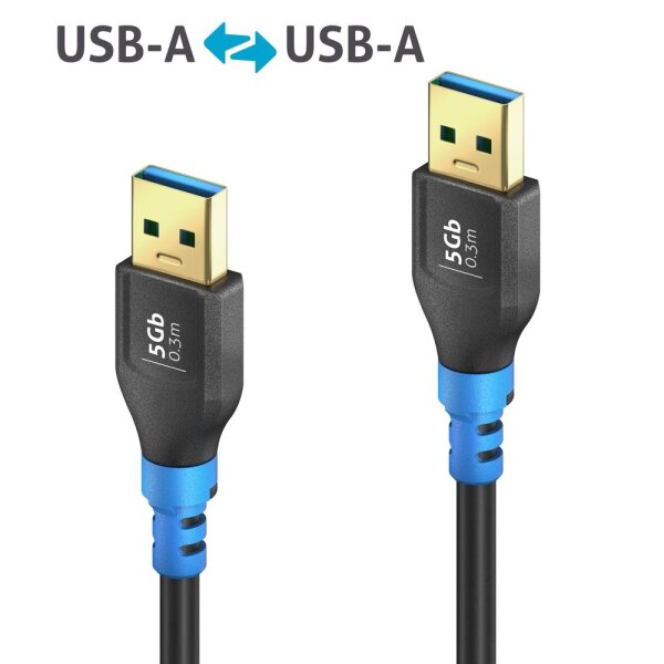 PureLink FlexInstall USB-A auf USB-A Kabel USB 3.0 5Gbps 0.30m