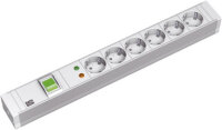 Bachmann 19" PVC 6xCEE7/3 1xSchalter 1xSPD Strom...