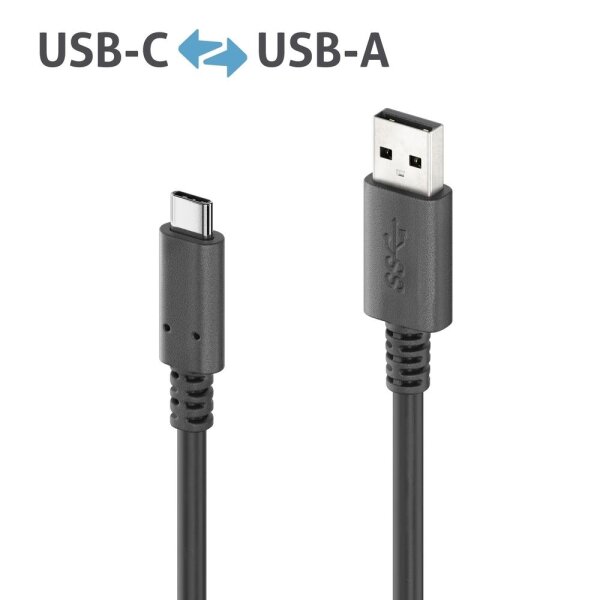 PureLink Aktives USB-C auf USB-A Kabel - PureInstall 3,0m