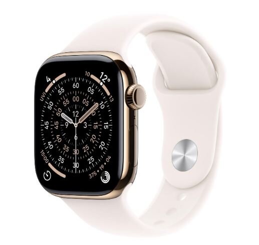 Apple Watch S11 Titan Gold Cellular 46mm (Sportband blassrosa) M/L