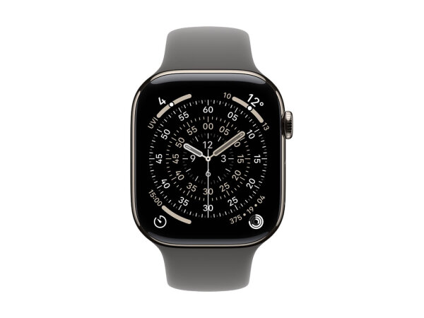 Apple Watch S11 Titan Natur Cellular 46mm (Sportband steingrau) S/M