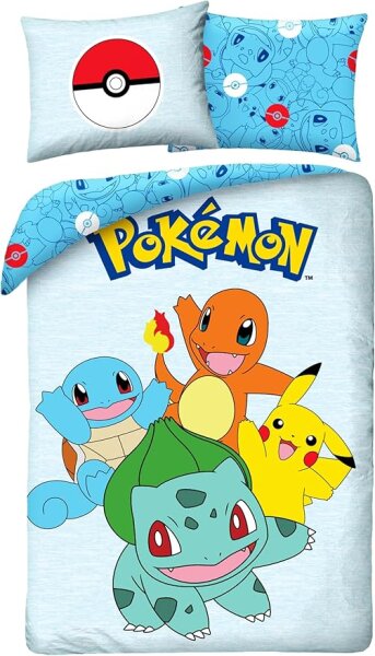 Pokemon - Bettwäsche - 40 x 200 cm + 70 x 90 cm
