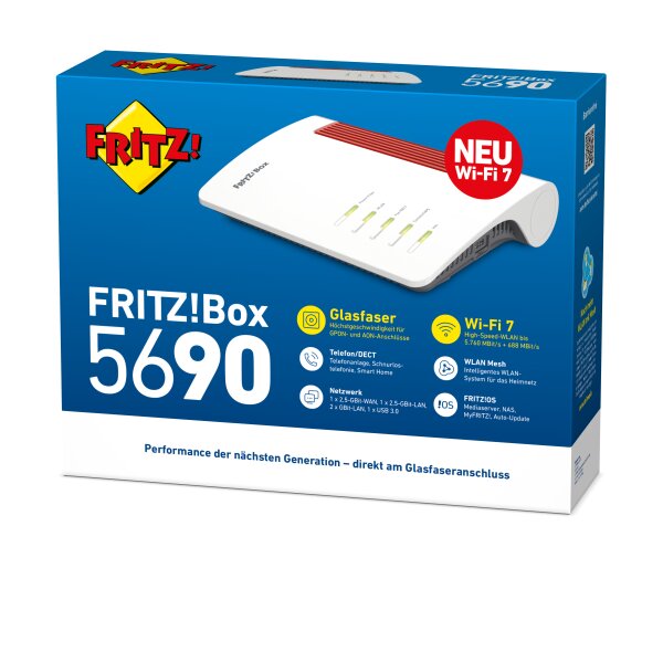 FRITZ! Box 5690 WLAN Router Wi-Fi 7 Highspeed