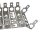 CobiNet Montagewanne 2/10 LSA-Plus, R 22,5 mm, 50 mm tief, für 11 Module