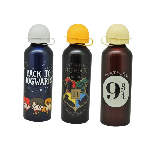 Harry Potter - Trinkflasche 500 ml im Display 3 verschiedene Designs