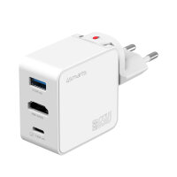 4smarts Netzladegerät GaN Flex HDMI 65W, weiß