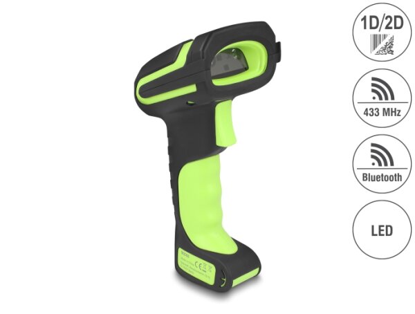 Delock Industrie Barcode Scanner 1D und 2D für 433 MHz oder Bluetooth