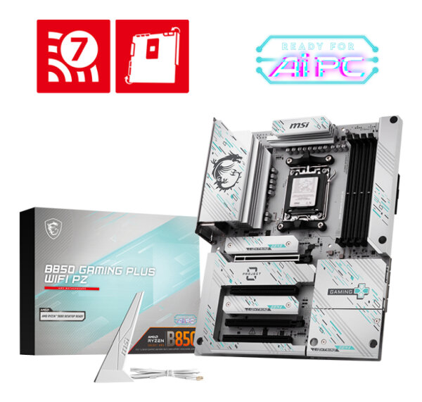 MSI B850 GAMING PLUS WIFI PZ Motherboard AMD B850 Sockel AM5 ATX