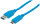Manhattan USB-C 3.1 Gen2-Kabel, zertifiziert nach USB-IF, USB 3.1, Gen 2, Typ A Stecker - Typ C Stecker, 10 Gbps, 1 m, blau