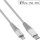 InLine USB-C Lightning Kabel, für iPad, iPhone, silber/Alu, 2m MFi-zertifiziert