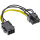 InLine Stromadapter intern, 6pol zu 8pol für PCIe (PCI-Express) Grafikkarten