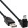 InLine USB 2.0 Mini-Kabel, ST A/Mini-B ST (5pol) oben abgew. 90°, schwarz, 0,5m