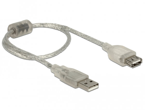 DeLOCK 82244 USB Kabel USB 2.0 0,3 m USB A Transparent