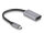 DeLOCK 60020 HDMI-Kabel 0,15 m HDMI Typ A (Standard) USB Typ-C Schwarz, Grau