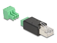 DeLOCK 66607 Kabeladapter RJ45 3 pin terminal block...