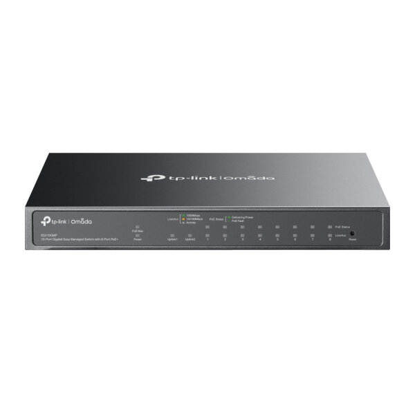 TP-Link Omada ES210GMP Netzwerk-Switch Managed Gigabit Ethernet (10/100/1000) Power over Ethernet (PoE) Schwarz