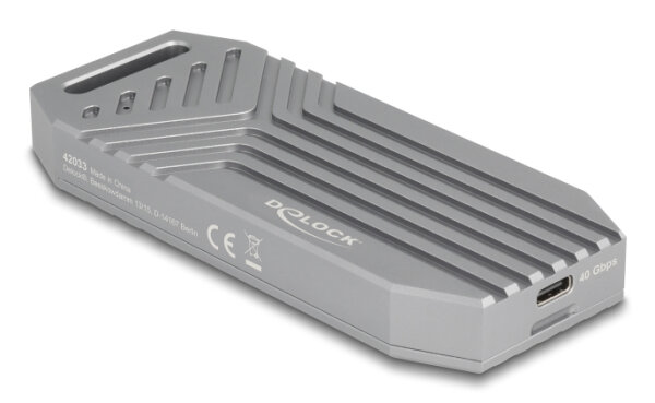 DeLOCK 42033 Speicherlaufwerksgehäuse SSD-Gehäuse Grau M.2