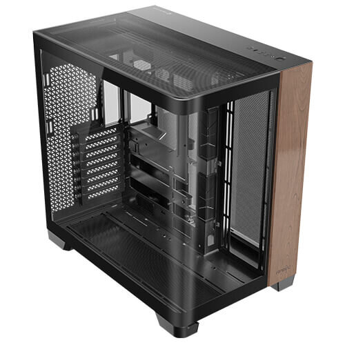 Antec C8 Curve Wood Full Tower Schwarz, Transparent, Holz