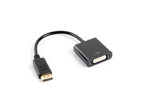 Lanberg AD-0007-BK Videokabel-Adapter 0,1 m DisplayPort DVI-D Schwarz