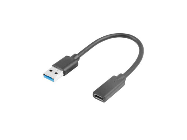 Lanberg AD-UC-UA-03 USB Kabel USB 3.2 Gen 1 (3.1 Gen 1) 0,15 m USB type A USB Typ-C Schwarz