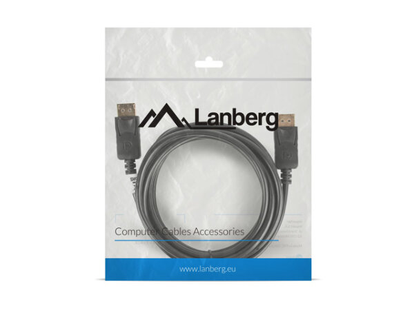 Lanberg CA-DPDP-10CC-0030-BK DisplayPort-Kabel 3 m Schwarz