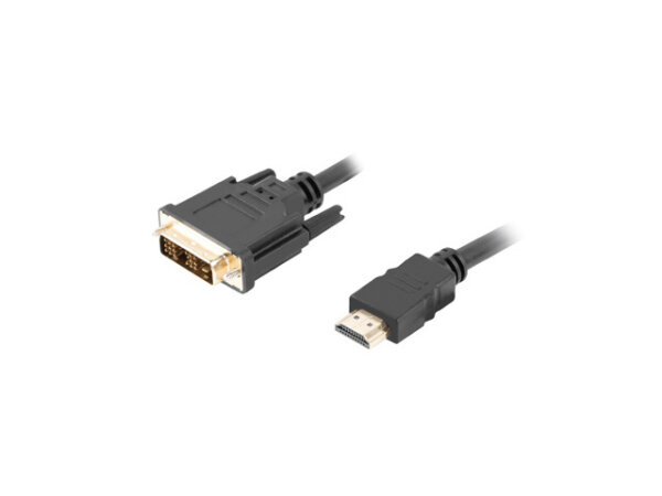 Lanberg CA-HDDV-10CC-0018-BK Videokabel-Adapter 1,8 m HDMI Typ A (Standard) DVI-D Schwarz