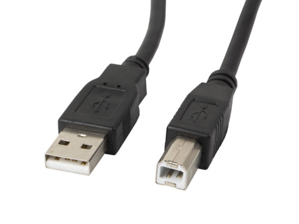 Lanberg CA-USBA-10CC-0050-BK USB Kabel USB 2.0 5 m USB B Schwarz