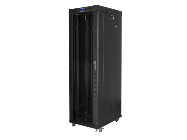 Lanberg FF01-6042-12B Rack 42U Freistehendes Gestell Schwarz
