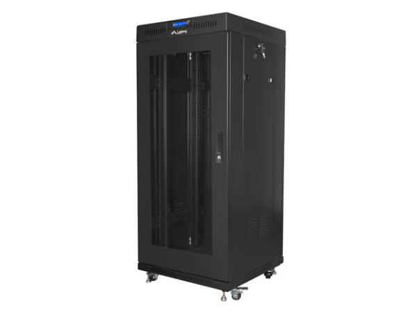 Lanberg FF01-6627-23BL Rack 27U Freistehendes Gestell Schwarz