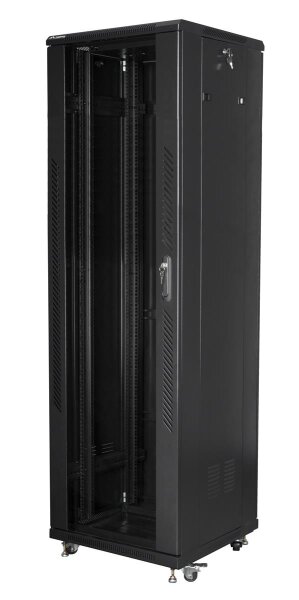 Lanberg FF01-6642-12B Rack 42U Freistehendes Gestell Schwarz