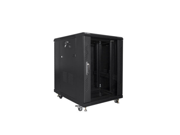 Lanberg FF01-6815-12B Rack 15U Freistehendes Gestell Schwarz