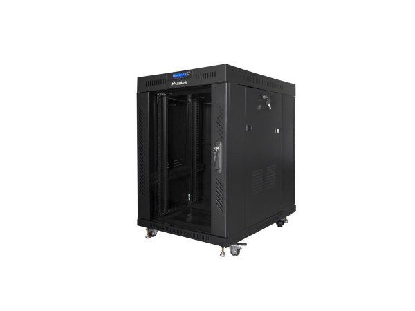 Lanberg FF01-6815-12BL Rack 15U Freistehendes Gestell Schwarz
