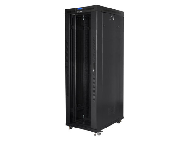 Lanberg FF01-8042-12BL Rack 42U Freistehendes Gestell Schwarz