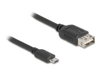 DeLOCK 81518 USB Kabel USB 2.0 1 m Micro-USB B USB A Schwarz