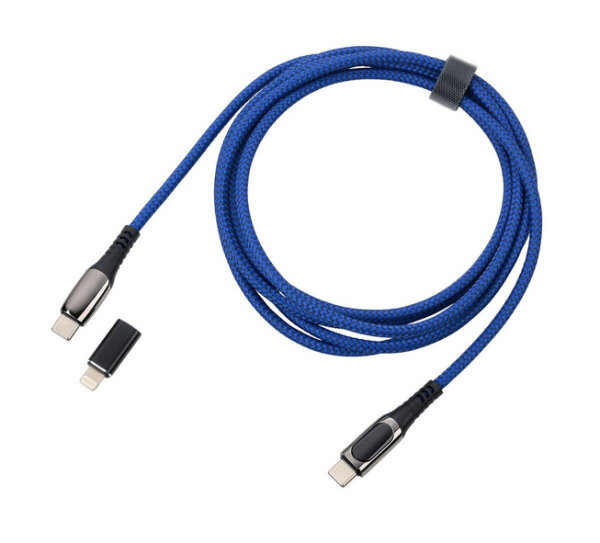 TROIKA CBL20/DB USB Kabel 2 m USB C USB C/Lightning Blau
