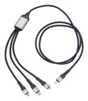 TROIKA DREIZACK PRO USB Kabel 1,2 m USB C USB C/Micro...