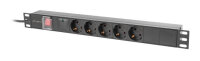 Lanberg PDU-05F-0200-BK Stromverteilereinheit (PDU) 5...